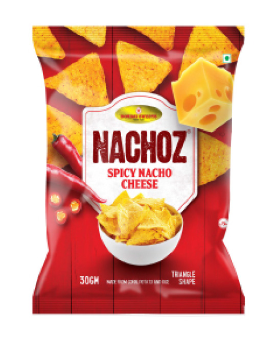 BOMBAY SWEETS NACHOZ (SPICE CHEESE ) CHIPS - 30GM