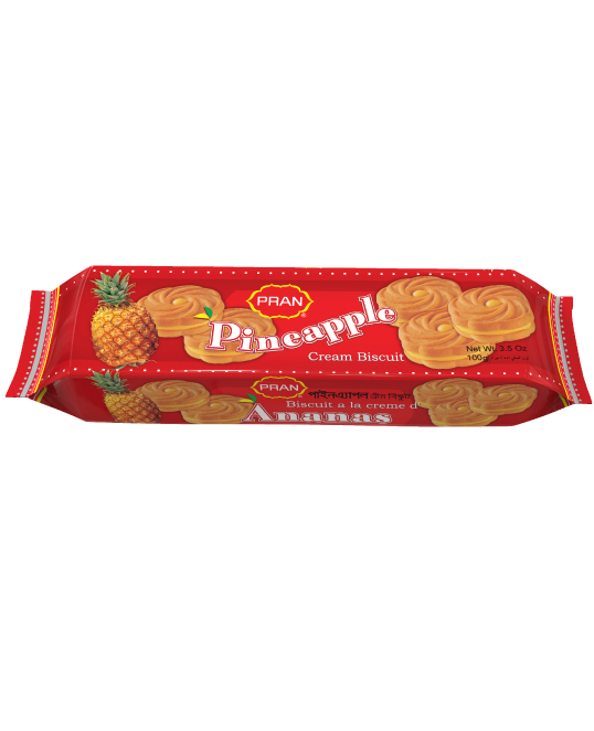 PRAN PINEAPPLE CREAM BISCUITE-100gm