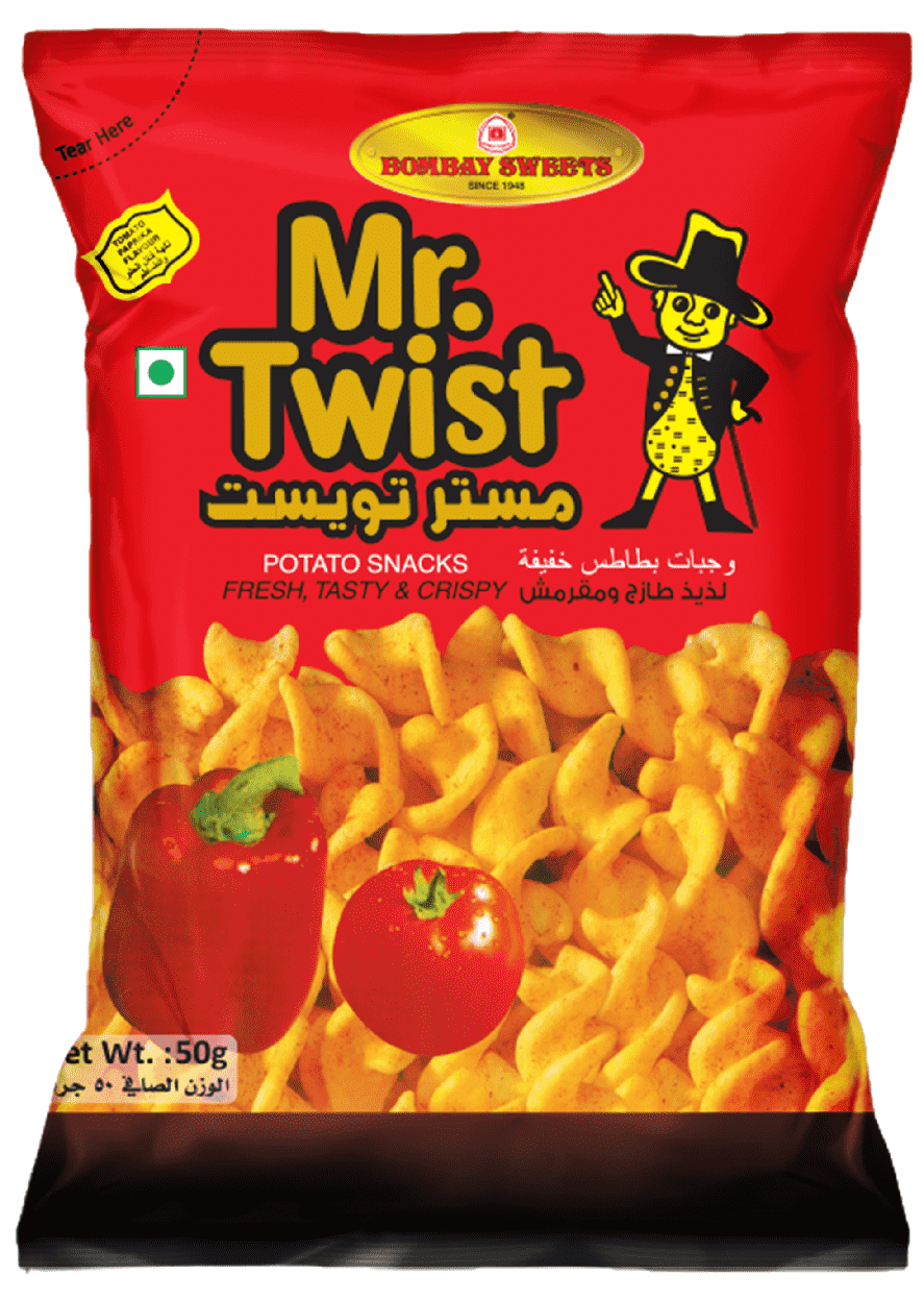 BOMBAY SWEETS MR. TWIST CHIPS - 50 GM